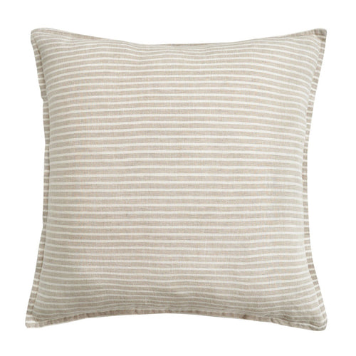 100% French Flax Linen Railroad Stripe Reversible Euro Sham Euro Sham