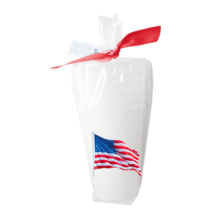 American Flag Frosted Cups | Set of 6