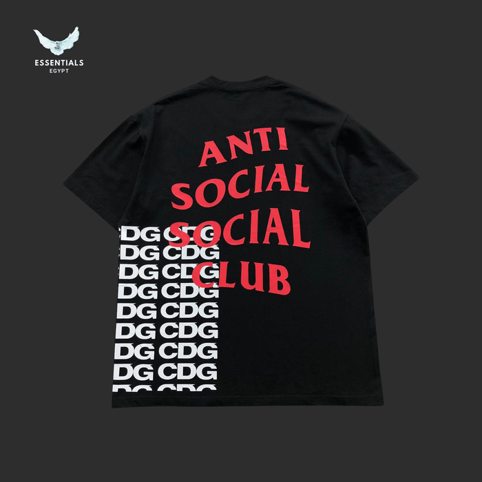 Anti Social Club x CDG T-Shirt – Split Logo - ESSENTIALS EGYPT