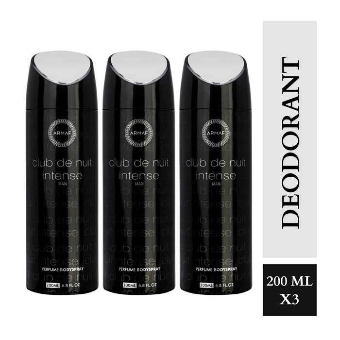 Armaf Club De Nuit Intense Man Deodorants for Men - 200ML Each (Pack of 3)