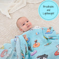 Baby Muslin Swaddle Blanket 47x47 Poolside Pups