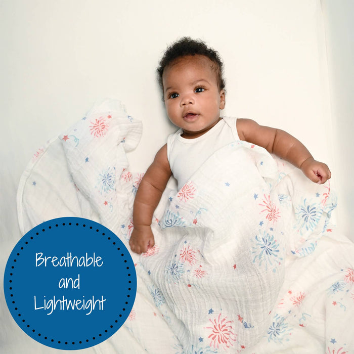 Baby Muslin Swaddle Blanket 47x47 You're a Firework