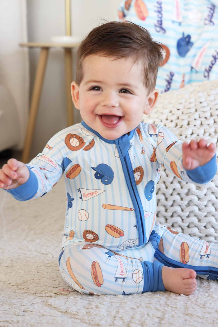 Ballpark Bros Convertible Zip Romper by Caden Lane