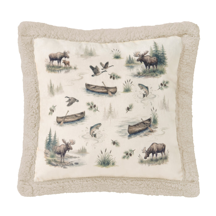Cabin Country Campfire Sherpa Throw