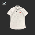 CDG Play Shirt – White Red Heart - ESSENTIALS EGYPT