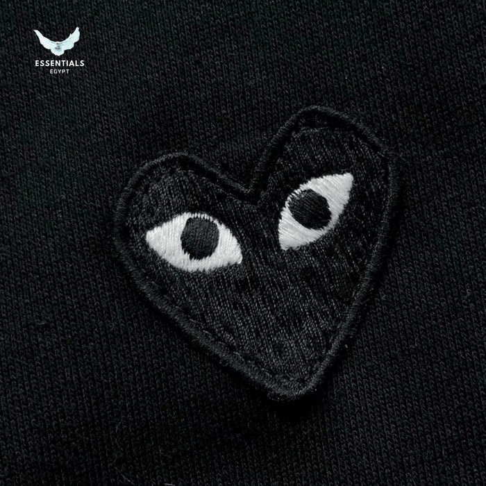 CDG Play Shorts – Black Dual Logo - ESSENTIALS EGYPT