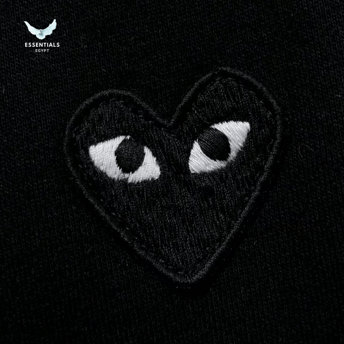 CDG Play Shorts – Plain Black Logo - ESSENTIALS EGYPT