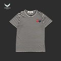 CDG Play T-Shirt – Blue Heart Stripe - ESSENTIALS EGYPT