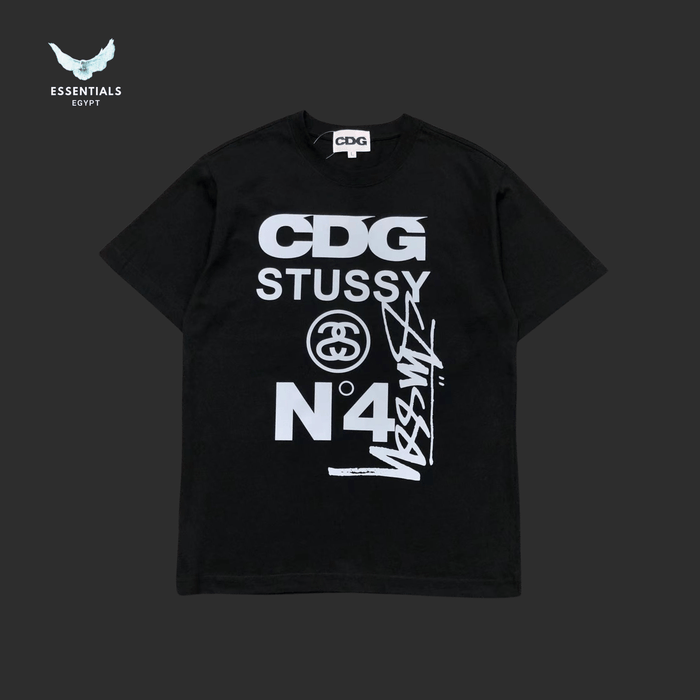 CDG Stussy T-Shirt – Graphic Logo - ESSENTIALS EGYPT