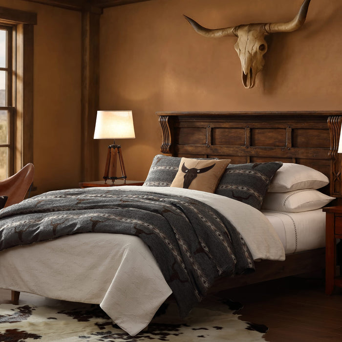 Chisholm Longhorn Chenille Jacquard Bedding Set