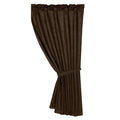 Chocolate Tooled Leather Single Panel Curtain Curtain
