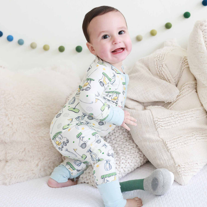 Country Club Cuties Convertible Zip Romper by Caden Lane