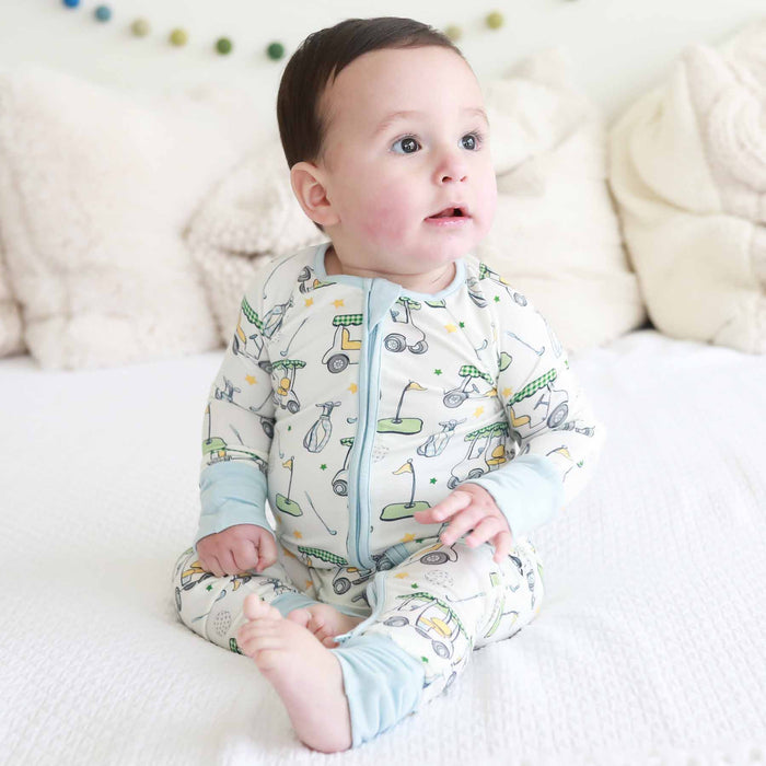 Country Club Cuties Convertible Zip Romper by Caden Lane
