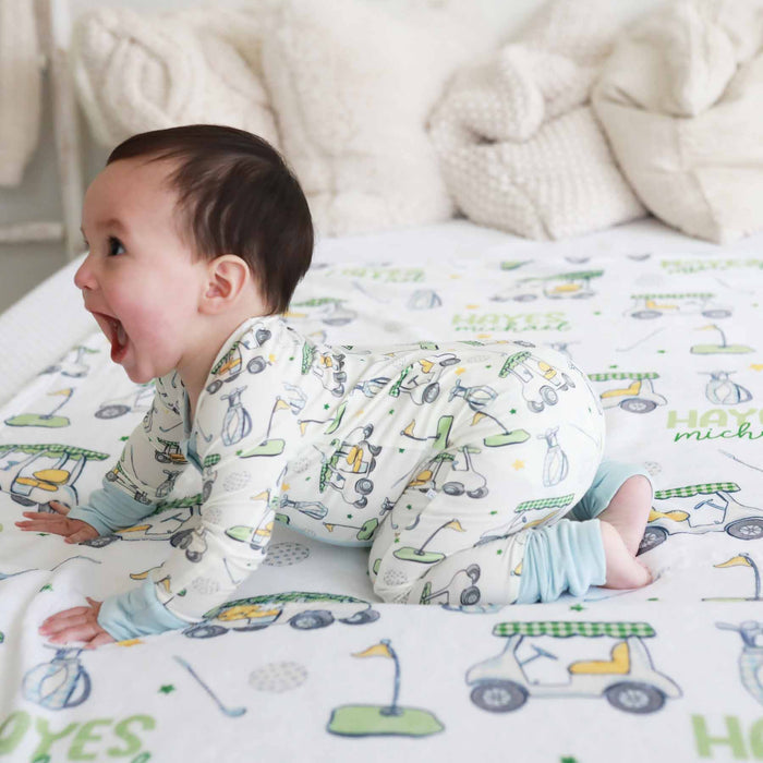 Country Club Cuties Convertible Zip Romper by Caden Lane