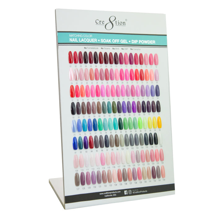 Cre8tion Counter Foam Display Gel-Lacquer-Dip Powder 288 Matching