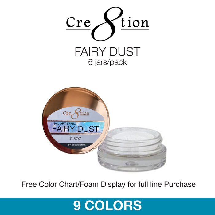 Cre8tion Nail Art - Fairy Dust 9 Colors 6 jars/pack