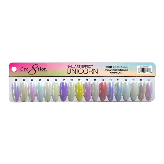 Cre8tion Nail Art - Unicorn 18 Colors 6 jars/pack