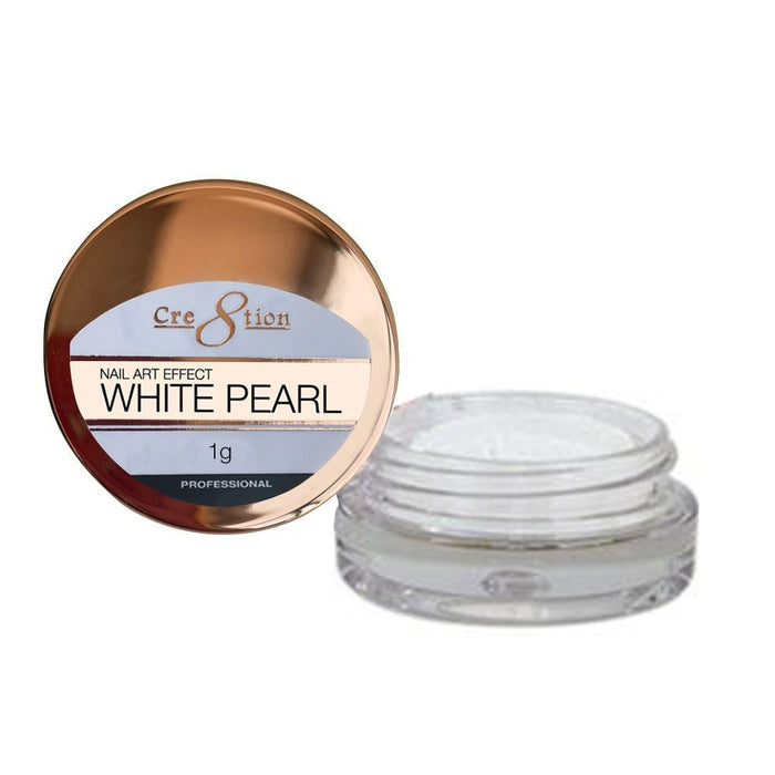 Cre8tion Nail Art - White Pearl Effect 1g 6 jars/pack