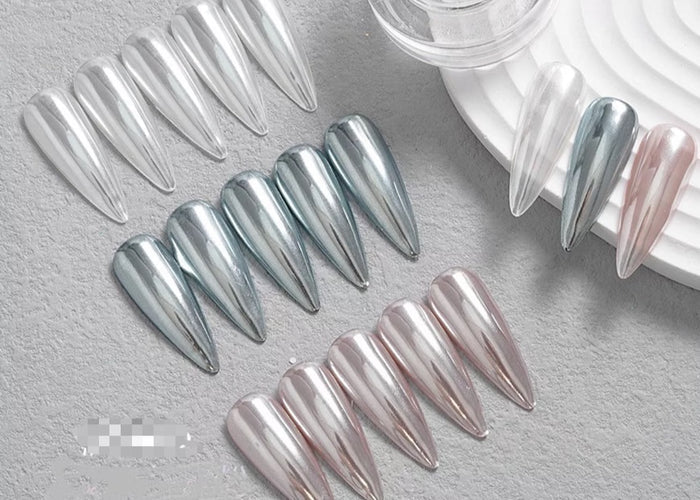 Cre8tion Nail Art - White Pearl Effect 1g 6 jars/pack