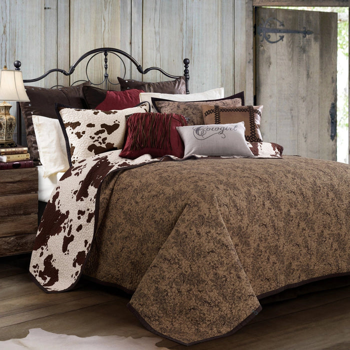 Elsa Cowhide Reversible Quilt Set Quilt