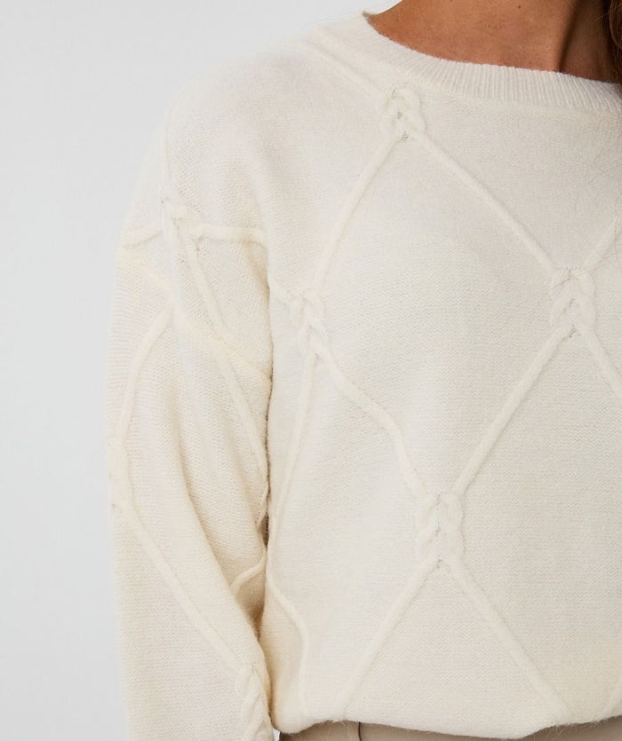 ESQUALO CABLE SQUARE SWEATER