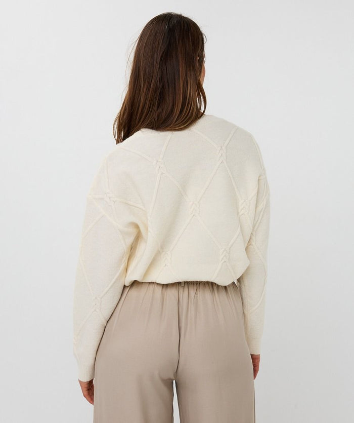 ESQUALO CABLE SQUARE SWEATER