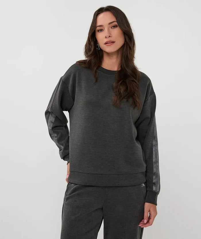 ESQUALO SWEATER MODAL RHINESTONE