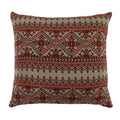 Fair Isle Knit Euro Sham - Red, Tan & Chocolate Sham