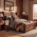 Laramie Houndstooth Concho Trim Bedding Set