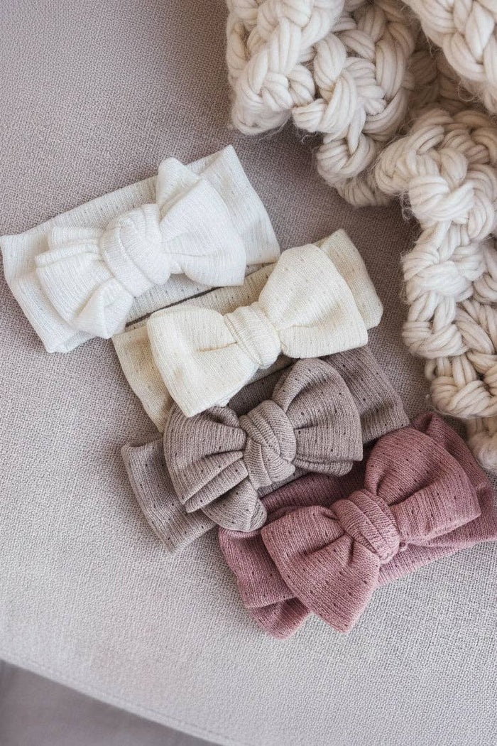 Large Knit Bow: Mulberry by Caden Lane