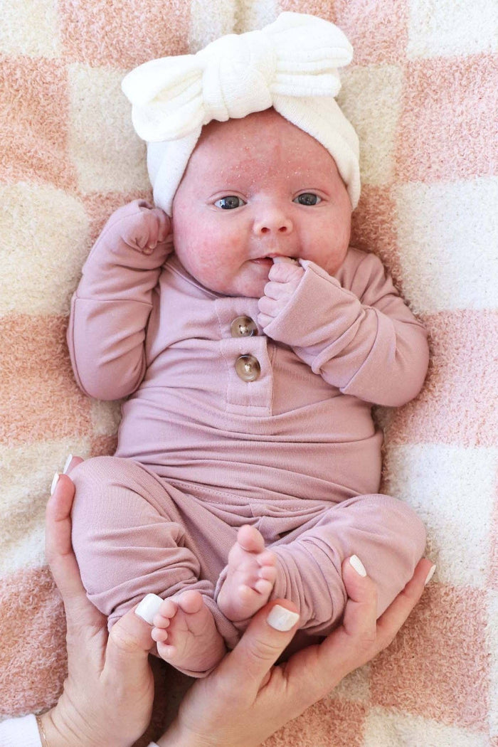 Large Knit Bow: Mulberry by Caden Lane