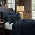 Linen Cotton Diamond Quilt Quilt / Twin / Navy Quilt