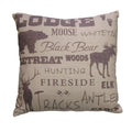Lodge Text Collage Decorative Throw Pillow, 18x18 Pillow