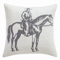 Lone Rider Chenille Jacquard Pillow