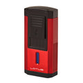 Lotus Duke Black and Red Triple Torch Lighter With Cutter - 24-6020