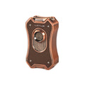 Lotus Emperor Brown Crackle and Copper Quad Torch Table Lighter - 24-1010