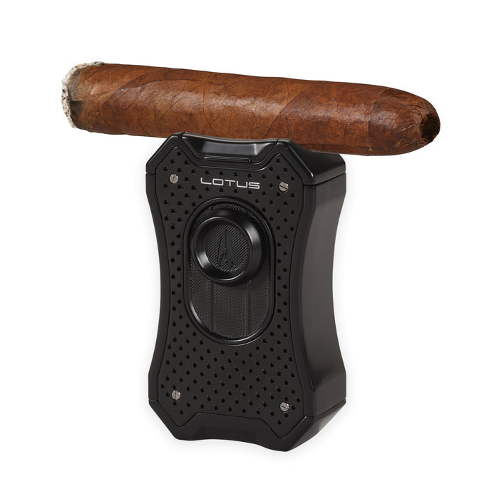 Lotus Emperor Brown Crackle and Copper Quad Torch Table Lighter - 24-1010