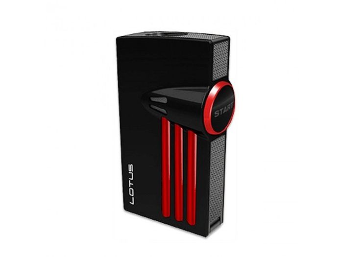 Lotus Orion  Black and Red Twin Flame Lighter 24-5200