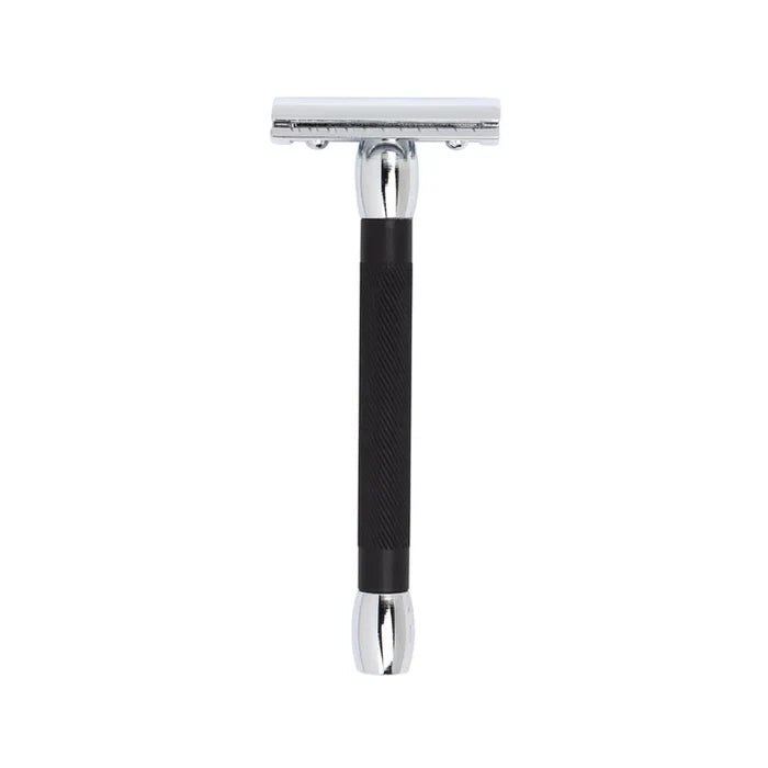 Merkur 20C Double Edge Safety Razor with Extra Long Handle & Straight Cut in Chrome Finish - MK20011