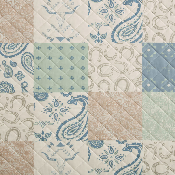 Patchwork Paisley Reversible Quilt Set