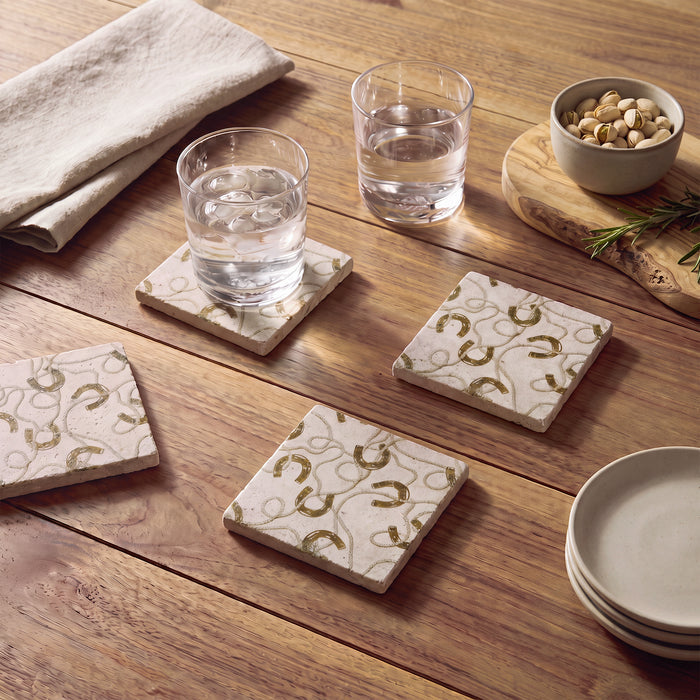 Pierre Equestrian Coaster, Set of 4