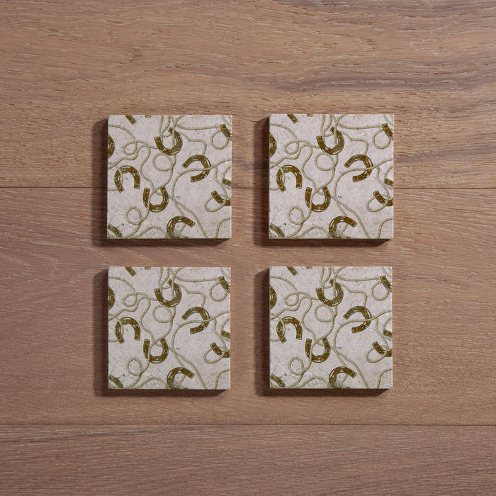Pierre Equestrian Coaster, Set of 4