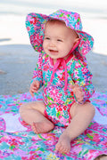 Printed Sun Hat | Petal Splash: S by Caden lane