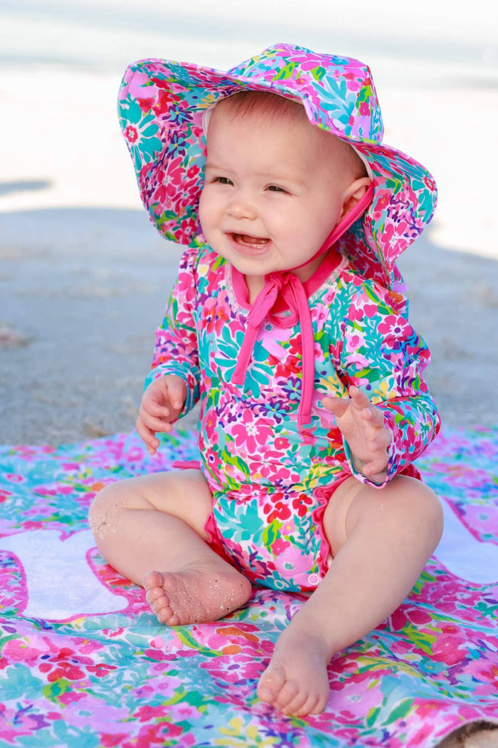 Printed Sun Hat | Petal Splash: S by Caden lane