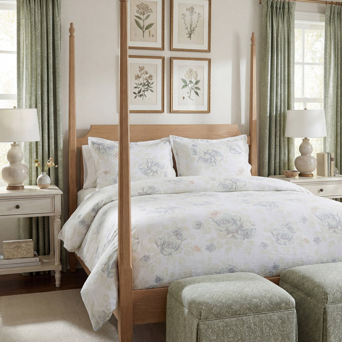 Rosaline Washed Linen Blend Comforter Set