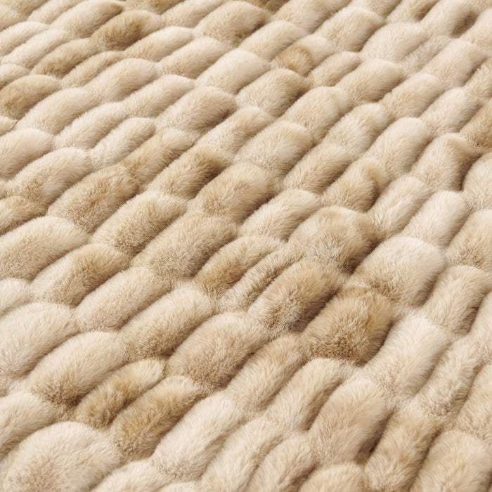 Ruched Rabbit Double-Sided Throw