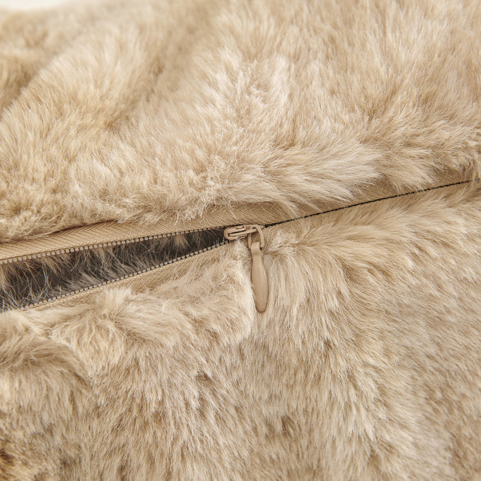 Ruched Rabbit Lumbar Pillow