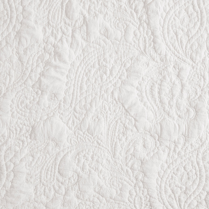 Sadie Stonewashed Paisley Ruffled Quilt Set
