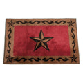 Star w/ Scroll Motif Kitchen/Bath Rug - Red Rug