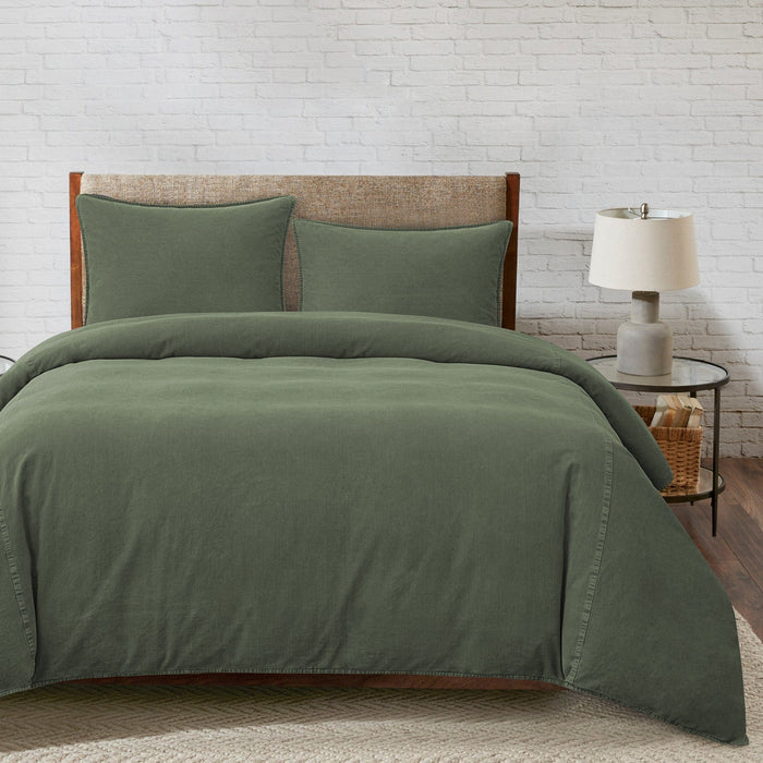 Stonewashed Cotton Canvas Duvet Cover Set Super Queen / Duffle Bag Duvet Cover
